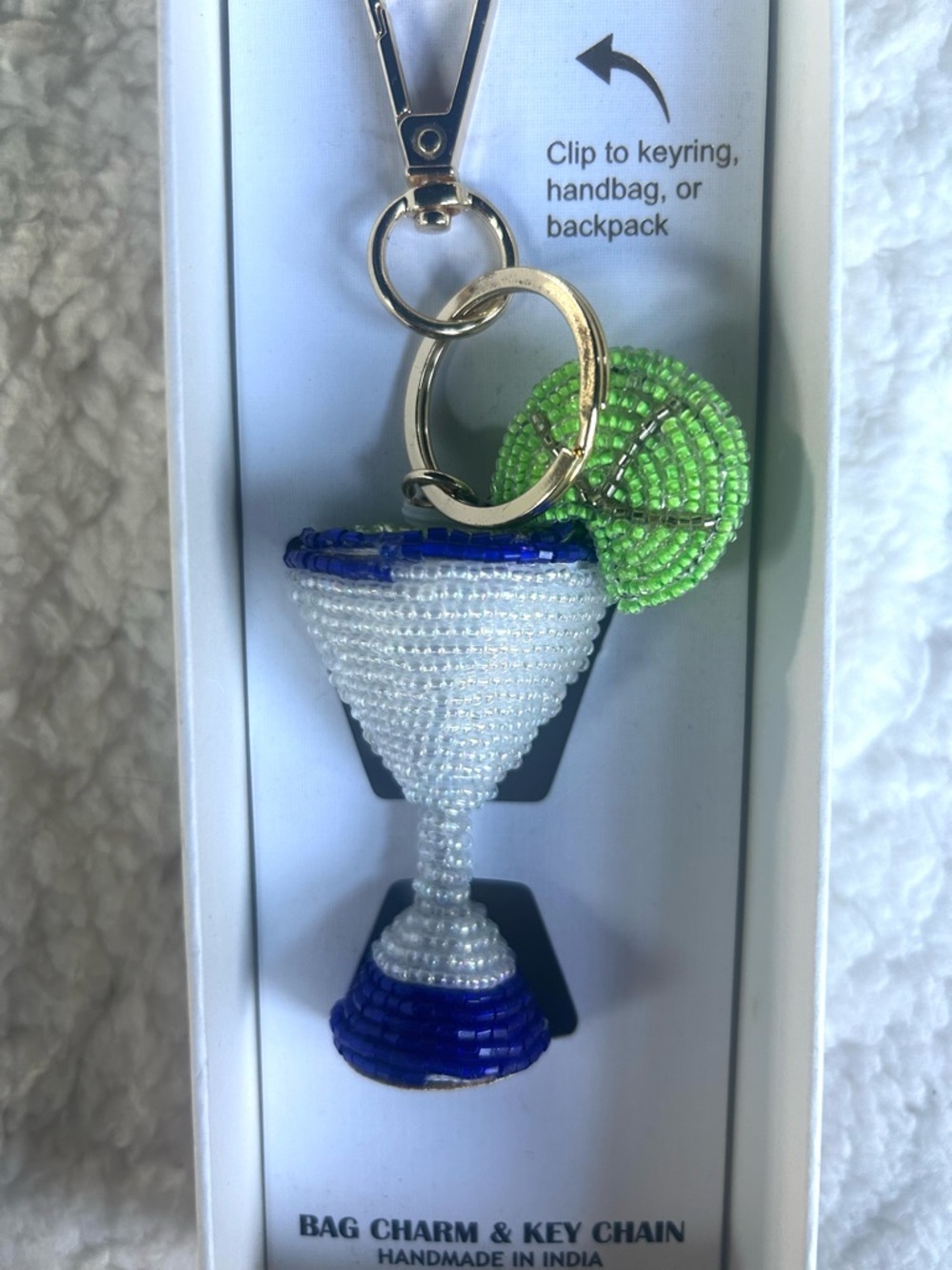 Haute Hippie beaded margarita cocktail bag charm - Picture 5 of 8